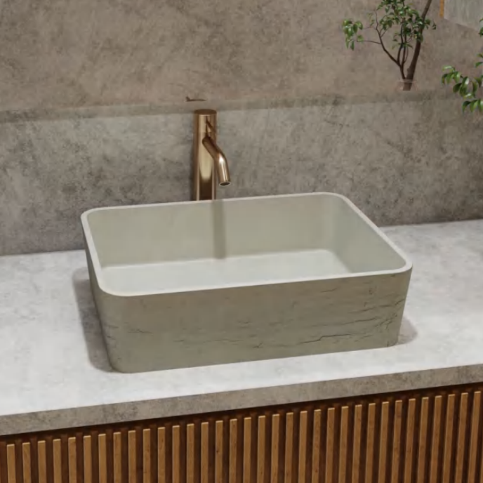Rectangular Porosity Cement Wash Basin