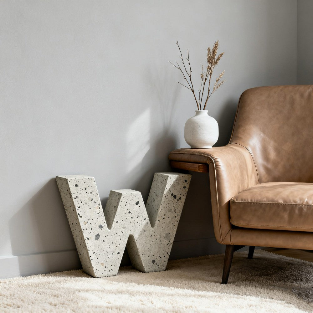 Industrial Cement Letters, Custom Sizes & Chic