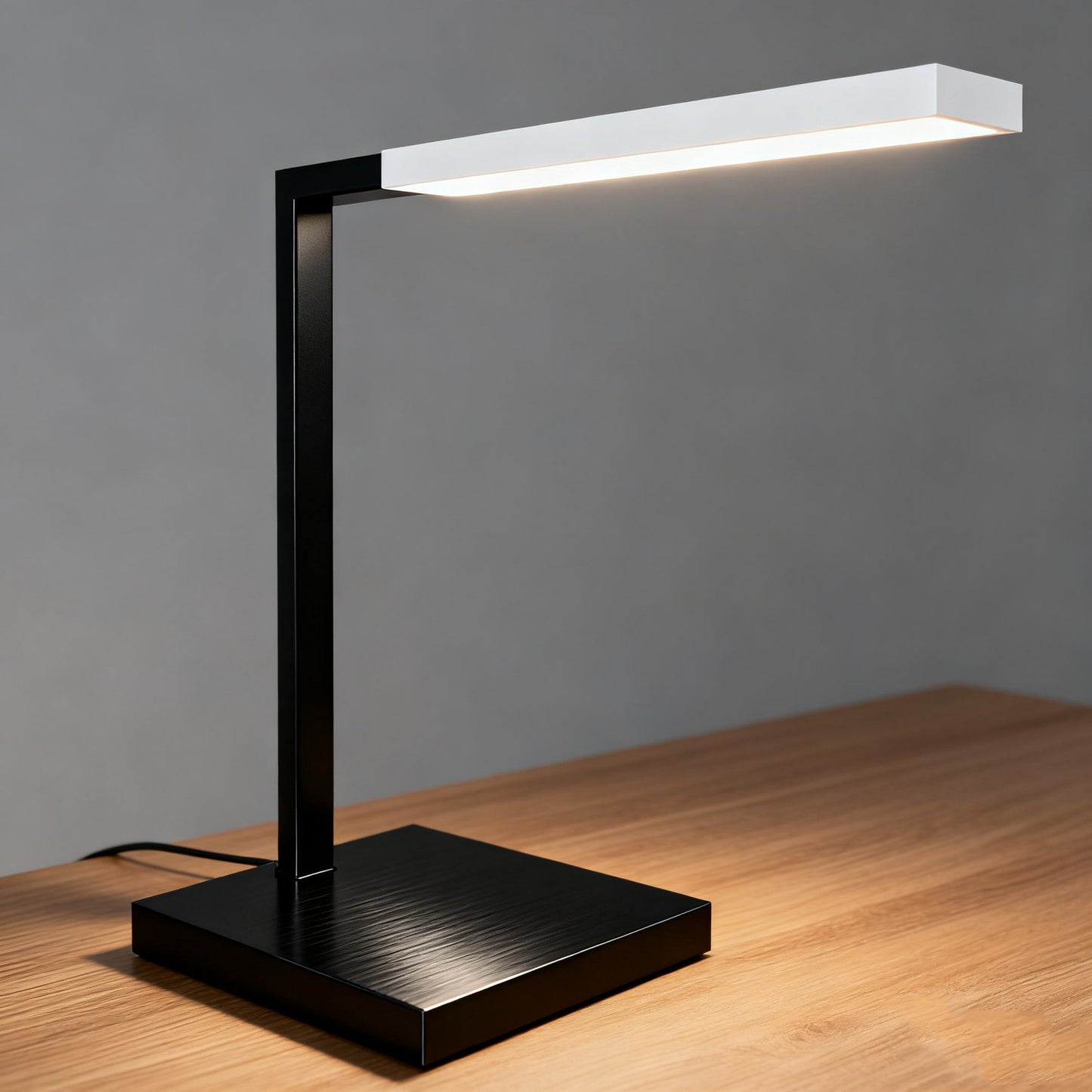 Black and White Minimalist Long Strip Modern Office Table Lamp