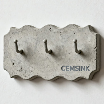 Minimalist Cement Hooks, Customizable Size Options