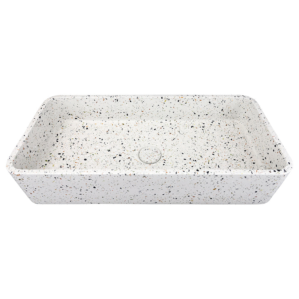 Rechteckiges Terrazzo-Waschbecken