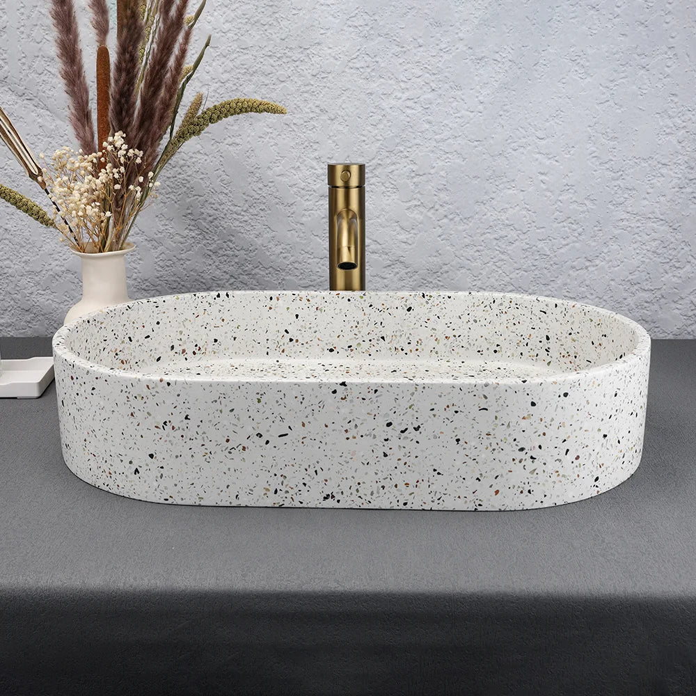 Stilvolles und langlebiges Terrazzo-Waschbecken