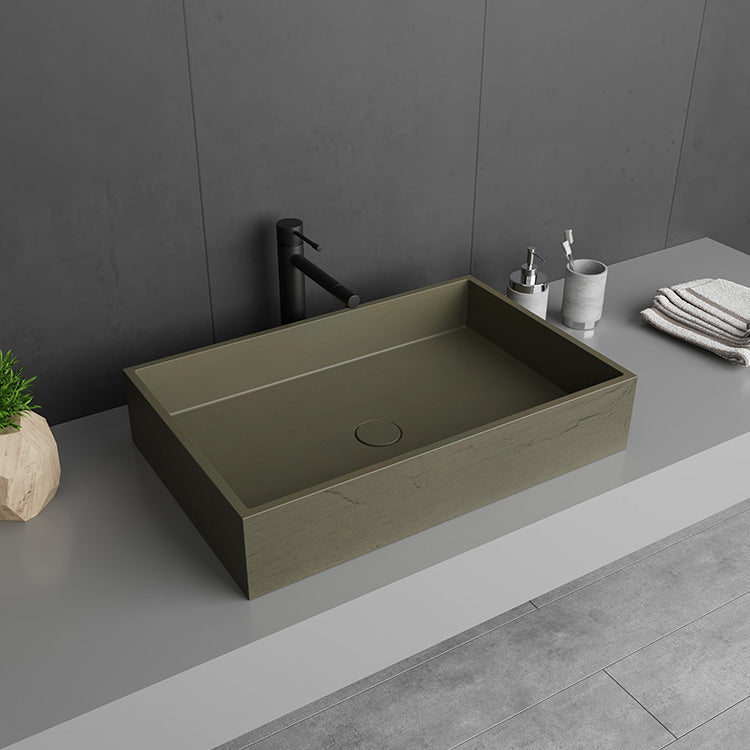 Rectangular Concrete Handmade Sink