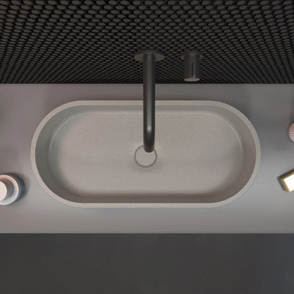 Oval Gray Handmade Concrete Basin