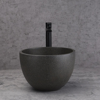 Small Round Apartment Concrete Wash Basin
