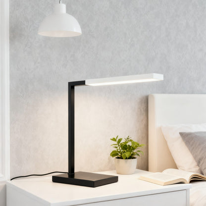 Black and White Minimalist Long Strip Modern Office Table Lamp