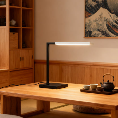 Black and White Minimalist Long Strip Modern Office Table Lamp