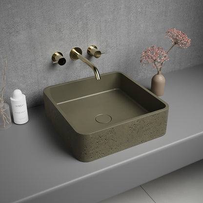 Natural Texture Square Concrete Basin