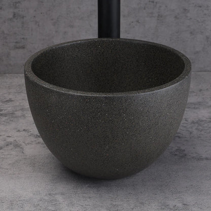 Small Round Apartment Concrete Wash Basin