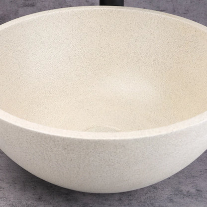 Mini Round Travertine Concrete Basin
