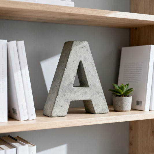 Weather-Resistant Cement Letters, Customizable