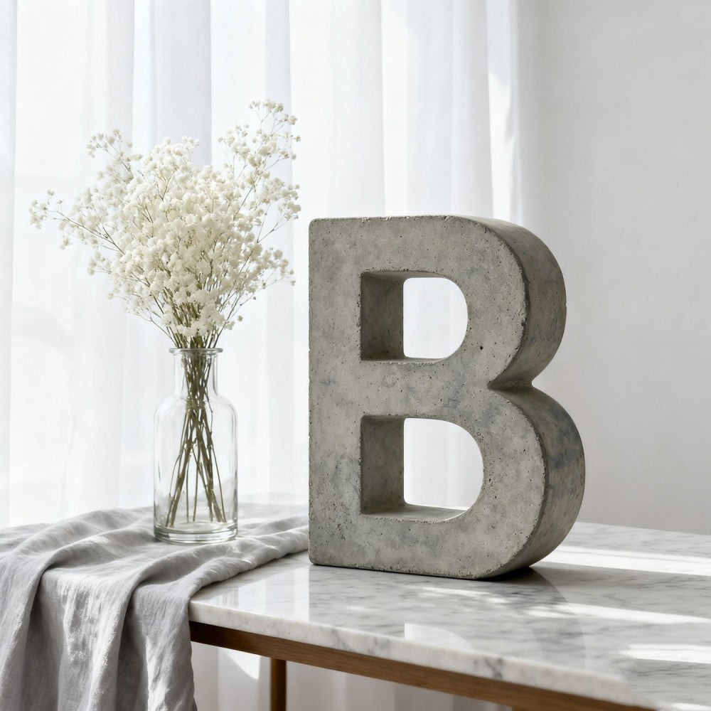 Weather-Resistant Cement Letters, Customizable
