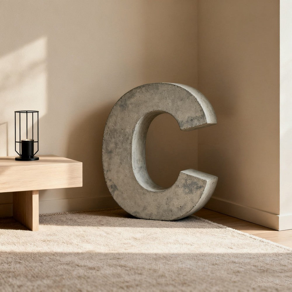 Weather-Resistant Cement Letters, Customizable