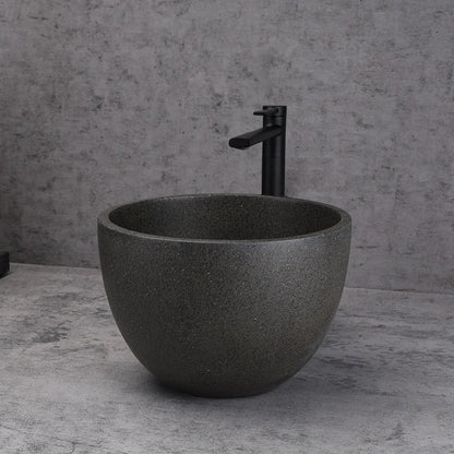 Small Round Apartment Concrete Wash Basin