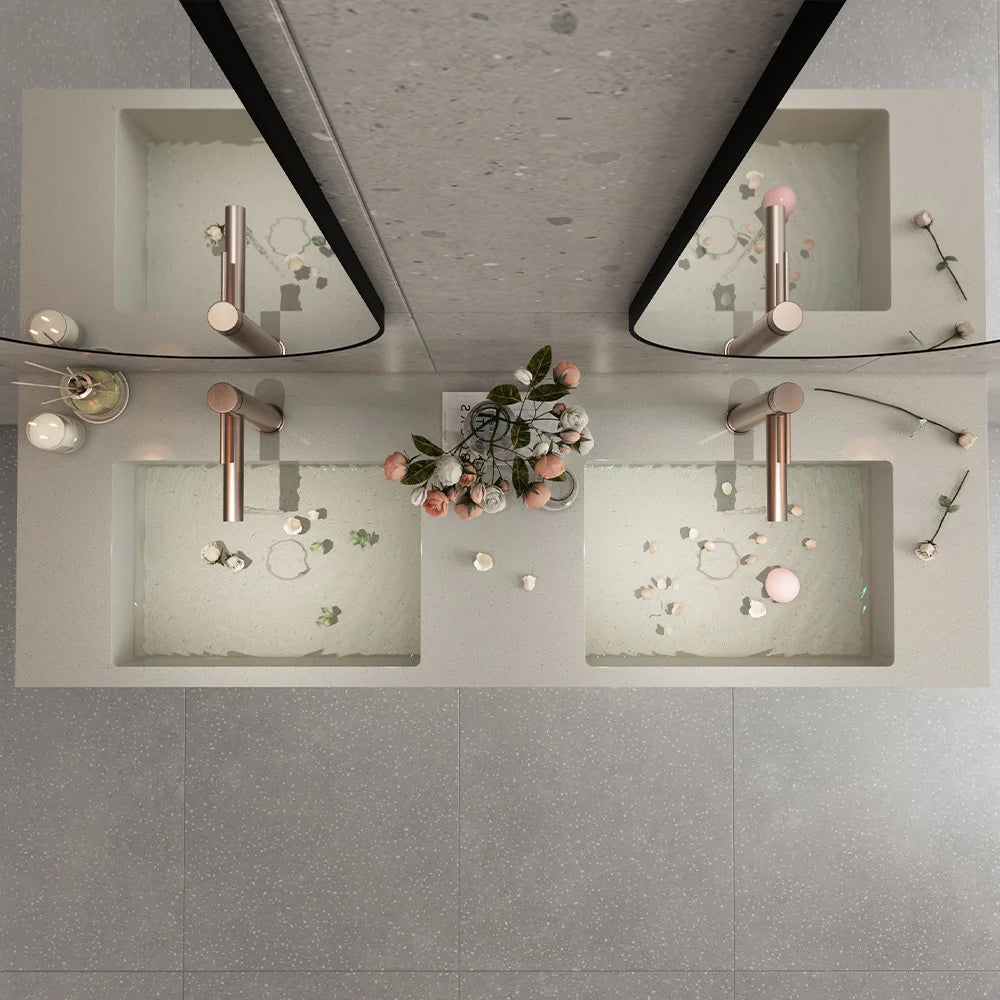 Double Wall-Mounted Cement Basin