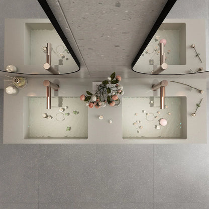 Double Wall-Mounted Cement Basin