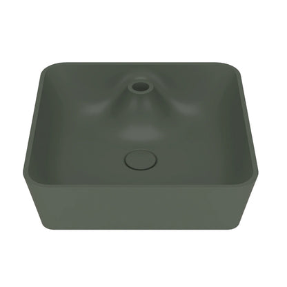 Square Concrete Wash Basin With Tap Hole