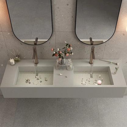 Double Wall-Mounted Cement Basin