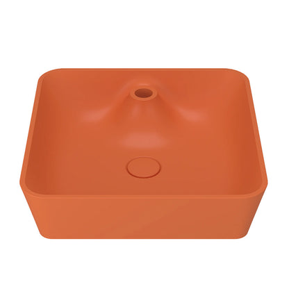 Square Concrete Wash Basin With Tap Hole